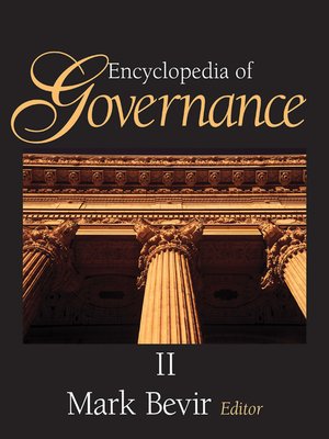 cover image of Encyclopedia of Governance